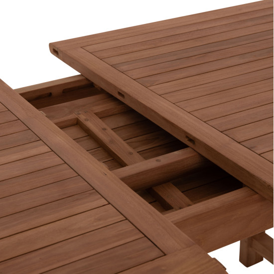 Tραπεζι τραπεζαριασ ανοιγομενο crander hm6376 ξυλο teak σε φυσικο 180-240x100x76υεκ **