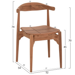 Καρεκλα τραπεζαριασ εξ.χωρου donny hm6378 ξυλο teak 52x54x74υεκ. ** Καρεκλα τραπεζαριασ εξ.χωρου donny hm6378 ξυλο teak 52x54x74υεκ. **