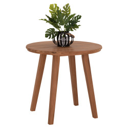 Tραπεζι τραπεζαριασ στρογγυλο dante hm6379 ξυλο teak φ80x75υεκ. **