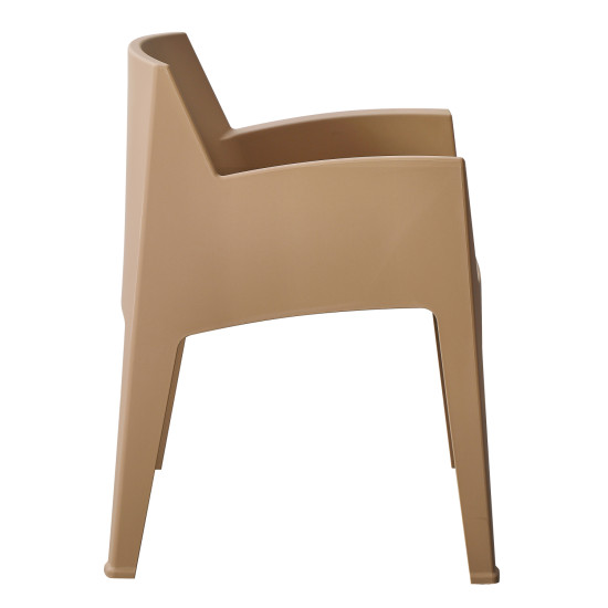 Πολυθρονα πολυπροπυλενιου sleek hm6370.03 καπουτσινο 68x63x82,5υεκ. ** Πολυθρονα πολυπροπυλενιου sleek hm6370.03 καπουτσινο 68x63x82,5υεκ. **