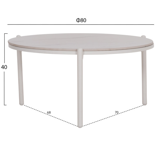 Σετ σαλονι εξ.χωρου 5τμχ memfis hm6470.03 αλουμινιο-σχοινι-κεραμικο top--λευκο **
