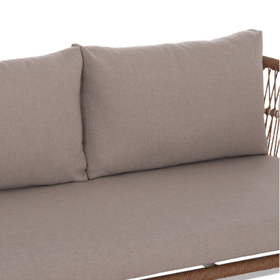 Σετ σαλονι εξ.χωρου 5τμχ memfis hm6470.03 αλουμινιο-σχοινι-κεραμικο top--λευκο **