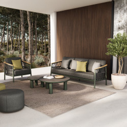 Σετ σαλονι 5τμχ stream hm6426.07 πρασινο αλουμινιο-ανθρακι σχοινι-olefin **