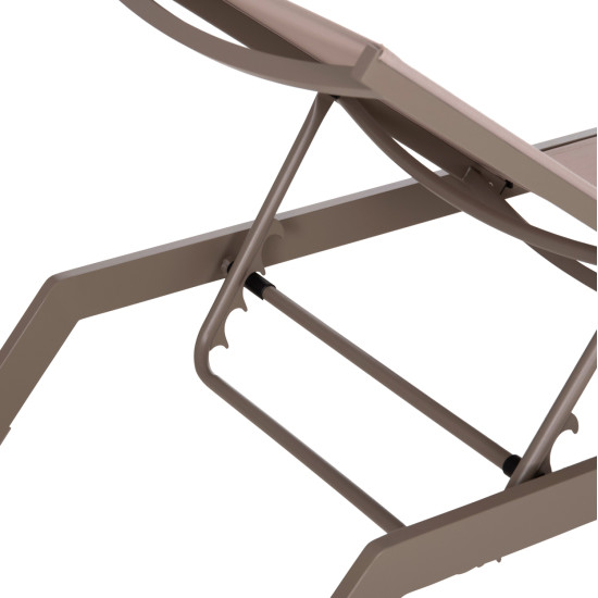 Ξαπλωστρα αλουμινιου marimar hm6562.03 σκελετοσ taupe & textilene μπεζ 220x67.5x31.5υεκ ** Ξαπλωστρα αλουμινιου marimar hm6562.03 σκελετοσ taupe & textilene μπεζ 220x67.5x31.5υεκ **