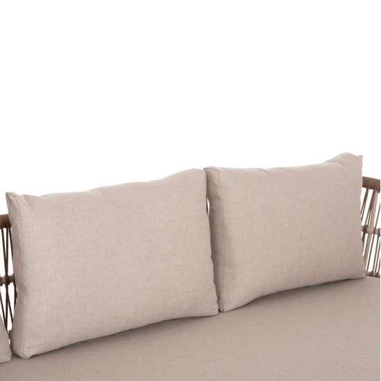 Σετ σαλονι εξ.χωρου 5τμχ memfis hm6470.02 αλουμινιο-σχοινι-κεραμικο top--apricot **