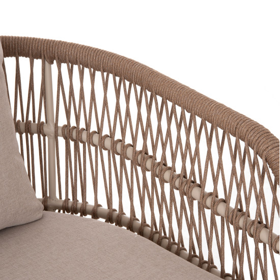 Σετ σαλονι εξ.χωρου 5τμχ memfis hm6470.02 αλουμινιο-σχοινι-κεραμικο top--apricot **