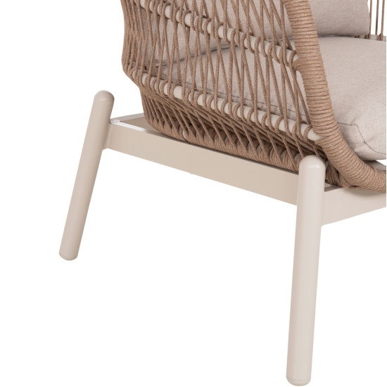 Σετ σαλονι εξ.χωρου 5τμχ memfis hm6470.02 αλουμινιο-σχοινι-κεραμικο top--apricot **