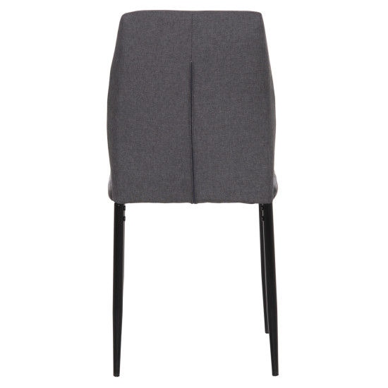 ΚΑΡΕΚΛΑ ΤΡΑΠΕΖΑΡΙΑΣ DIAZ HM18346.01 ΓΚΡΙ ΥΦΑΣΜΑ-ΜΕΤΑΛΛΙΚΑ ΠΟΔΙΑ ΜΑΥΡΑ 43x52x87Υεκ. - 4τεμ **