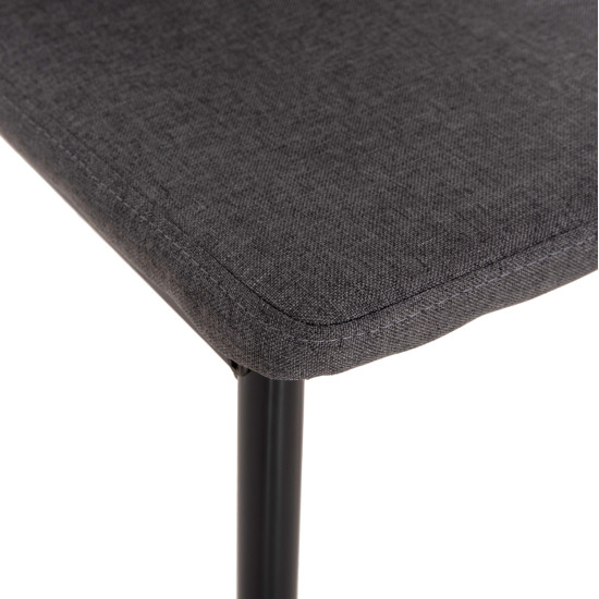 ΚΑΡΕΚΛΑ ΤΡΑΠΕΖΑΡΙΑΣ DIAZ HM18346.01 ΓΚΡΙ ΥΦΑΣΜΑ-ΜΕΤΑΛΛΙΚΑ ΠΟΔΙΑ ΜΑΥΡΑ 43x52x87Υεκ. - 4τεμ **