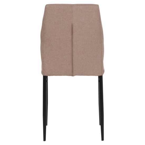 ΚΑΡΕΚΛΑ ΤΡΑΠΕΖΑΡΙΑΣ DIAZ HM18346.04 ΜΠΕΖ ΥΦΑΣΜΑ-ΜΕΤΑΛΛΙΚΑ ΠΟΔΙΑ ΜΑΥΡΑ 43x52x87Υεκ. - 4τεμ **