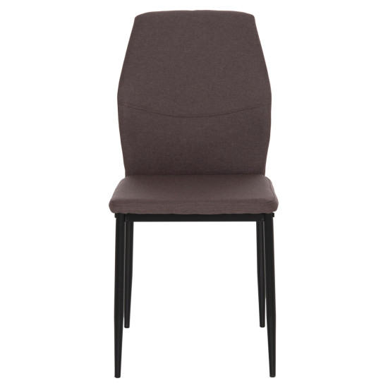 ΚΑΡΕΚΛΑ ΤΡΑΠΕΖΑΡΙΑΣ DIAZ HM18346.03 ΚΑΦΕ ΥΦΑΣΜΑ-ΜΕΤΑΛΛΙΚΑ ΠΟΔΙΑ ΜΑΥΡΑ 43x52x87Υεκ. - 4τεμ **