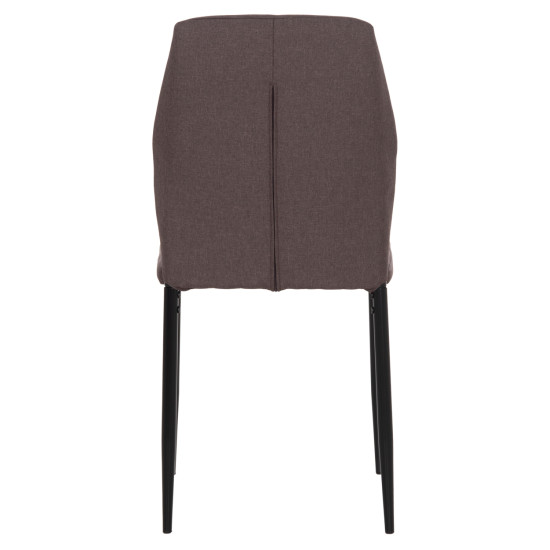 ΚΑΡΕΚΛΑ ΤΡΑΠΕΖΑΡΙΑΣ DIAZ HM18346.03 ΚΑΦΕ ΥΦΑΣΜΑ-ΜΕΤΑΛΛΙΚΑ ΠΟΔΙΑ ΜΑΥΡΑ 43x52x87Υεκ. - 4τεμ **