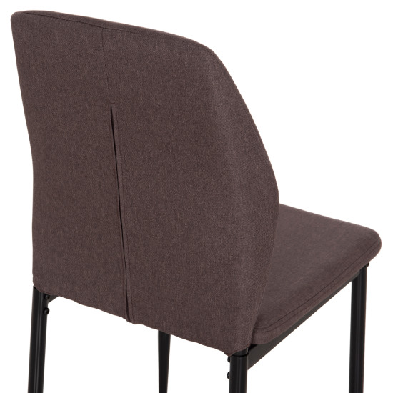 ΚΑΡΕΚΛΑ ΤΡΑΠΕΖΑΡΙΑΣ DIAZ HM18346.03 ΚΑΦΕ ΥΦΑΣΜΑ-ΜΕΤΑΛΛΙΚΑ ΠΟΔΙΑ ΜΑΥΡΑ 43x52x87Υεκ. - 4τεμ **