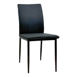 ΚΑΡΕΚΛΑ ΤΡΑΠΕΖΑΡΙΑΣ PERKY HM18347.02 ΜΑΥΡΟ ΥΦΑΣΜΑ & ΜΕΤΑΛΛΙΚΑ ΠΟΔΙΑ 42x58x89,5Υεκ - 4τεμ **