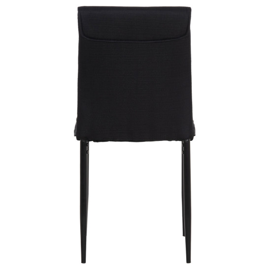 ΚΑΡΕΚΛΑ ΤΡΑΠΕΖΑΡΙΑΣ PERKY HM18347.02 ΜΑΥΡΟ ΥΦΑΣΜΑ & ΜΕΤΑΛΛΙΚΑ ΠΟΔΙΑ 44x60x87Υεκ - 4τεμ **