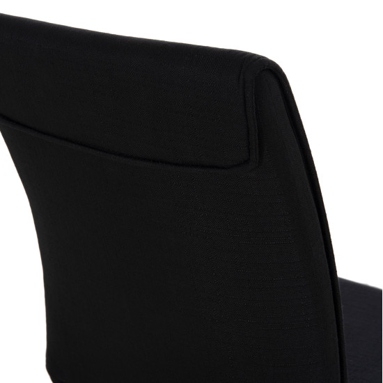 ΚΑΡΕΚΛΑ ΤΡΑΠΕΖΑΡΙΑΣ PERKY HM18347.02 ΜΑΥΡΟ ΥΦΑΣΜΑ & ΜΕΤΑΛΛΙΚΑ ΠΟΔΙΑ 44x60x87Υεκ - 4τεμ **