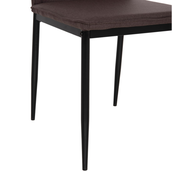 ΚΑΡΕΚΛΑ ΤΡΑΠΕΖΑΡΙΑΣ PERKY HM18347.03 ΚΑΦΕ ΥΦΑΣΜΑ-ΜΕΤΑΛ. ΠΟΔΙΑ ΜΑΥΡΑ 44x60x87Υεκ - 4τεμ **