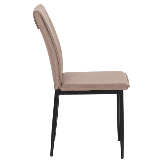 ΚΑΡΕΚΛΑ ΤΡΑΠΕΖΑΡΙΑΣ PERKY HM18347.04 ΜΠΕΖ ΥΦΑΣΜΑ-ΜΕΤΑΛ. ΠΟΔΙΑ ΜΑΥΡΑ 44x60x87Υεκ - 4τεμ **