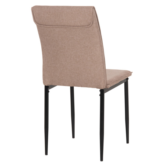 ΚΑΡΕΚΛΑ ΤΡΑΠΕΖΑΡΙΑΣ PERKY HM18347.04 ΜΠΕΖ ΥΦΑΣΜΑ-ΜΕΤΑΛ. ΠΟΔΙΑ ΜΑΥΡΑ 44x60x87Υεκ - 4τεμ **