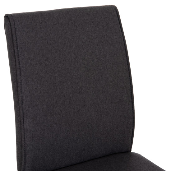 ΚΑΡΕΚΛΑ ΤΡΑΠΕΖΑΡΙΑΣ PERKY HM18347.01 ΓΚΡΙ ΥΦΑΣΜΑ-ΜΕΤΑΛ. ΠΟΔΙΑ ΜΑΥΡΑ 44x60x87Υεκ - 4τεμ **