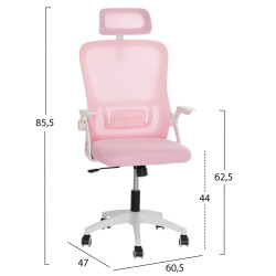 Καρεκλα γραφειου blazer hm1205.04 ροζ mesh-λευκοσ σκελετοσ 60x58x110-130υεκ. ** Καρεκλα γραφειου blazer hm1205.04 ροζ mesh-λευκοσ σκελετοσ 60x58x110-130υεκ. **