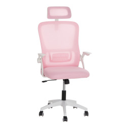 Καρεκλα γραφειου blazer hm1205.04 ροζ mesh-λευκοσ σκελετοσ 60x58x110-130υεκ. **