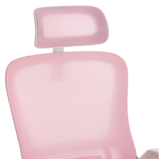 Καρεκλα γραφειου blazer hm1205.04 ροζ mesh-λευκοσ σκελετοσ 60x58x110-130υεκ. **