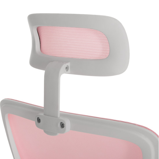 Καρεκλα γραφειου blazer hm1205.04 ροζ mesh-λευκοσ σκελετοσ 60x58x110-130υεκ. **
