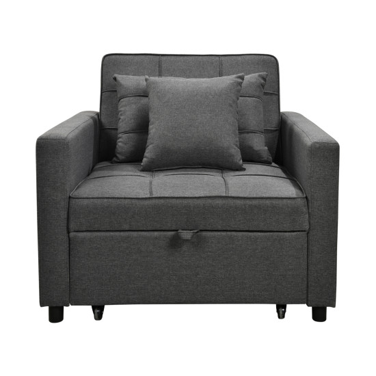 Πολυθρονα-κρεβατι mero hm3306.01 γκρι υφασμα 98x85x88υεκ. ** Πολυθρονα-κρεβατι mero hm3306.01 γκρι υφασμα 98x85x88υεκ. **