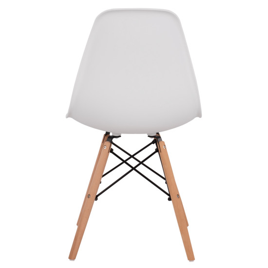 ΚΑΡΕΚΛΑ ΤΡΑΠΕΖΑΡΙΑΣ 2ΤΜΧ TWIST HM8460.21 ΛΕΥΚΟ PP--ΞΥΛΟ ΟΞΙΑΣ 46x50x82Υεκ. - 2τεμ **