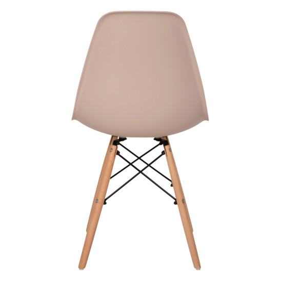 ΚΑΡΕΚΛΑ ΤΡΑΠΕΖΑΡΙΑΣ 2ΤΜΧ TWIST HM8460.55 ΚΑΠΟΥΤΣΙΝΟ PP--ΞΥΛΟ ΟΞΙΑΣ 46x50x82Υεκ. - 2τεμ **