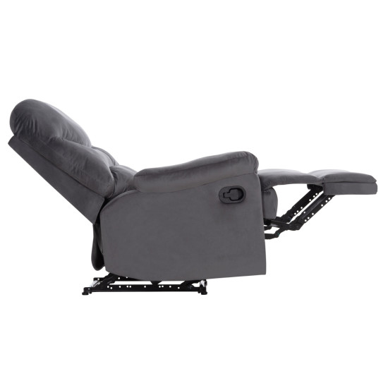 Πολυθρονα relax braylen hm3298.01 γκρι βελουδο 85x90x95υεκ. **