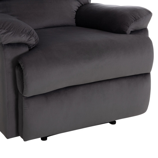 Πολυθρονα relax braylen hm3298.01 γκρι βελουδο 85x90x95υεκ. **