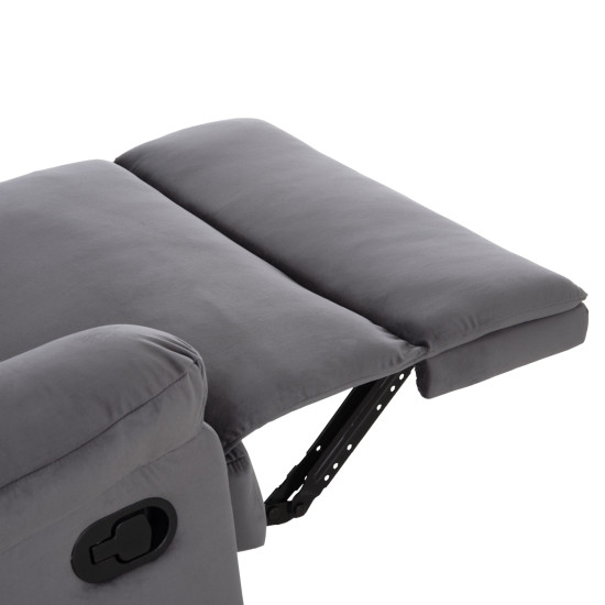 Πολυθρονα relax braylen hm3298.01 γκρι βελουδο 85x90x95υεκ. **