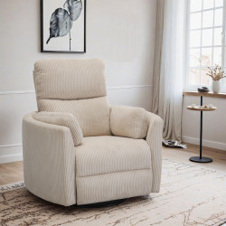 Πολυθρονα θηλασμου/relax velmora hm3300.03 μπεζ κοτλε υφασμα 100x90x100υεκ **