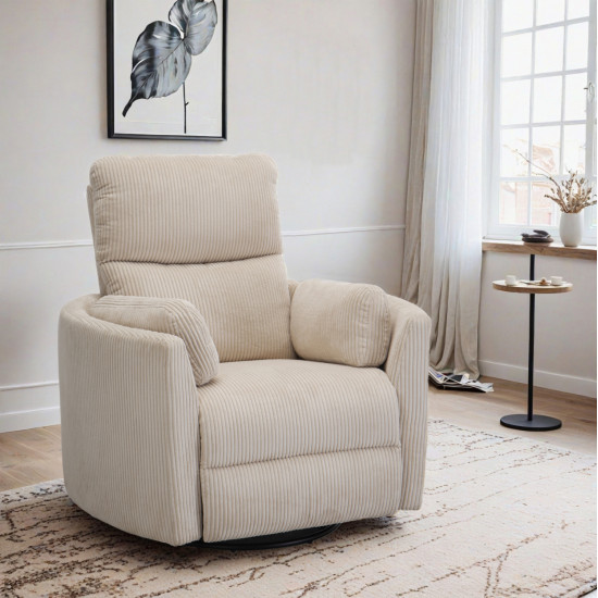 Πολυθρονα θηλασμου/relax velmora hm3300.03 μπεζ κοτλε υφασμα 100x90x100υεκ **