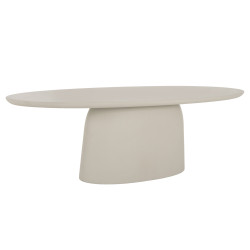 Τραπεζι τραπεζαριασ οβαλ breccan hm6577.02 μπεζ fiber cement 240x100x75υεκ. **