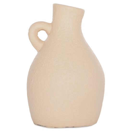 Επιτραπεζιο διακοσμητικο βαζο decant hm4667.02l τερακοτα σε κρεμ--φ14x21υεκ. **