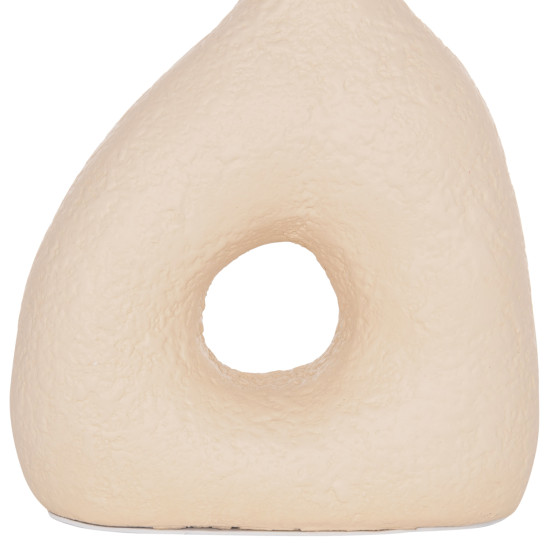 Επιτραπεζιο διακοσμητικο βαζο decant hm4667.02μ τερακοτα σε κρεμ--17x6.5x20υεκ. **