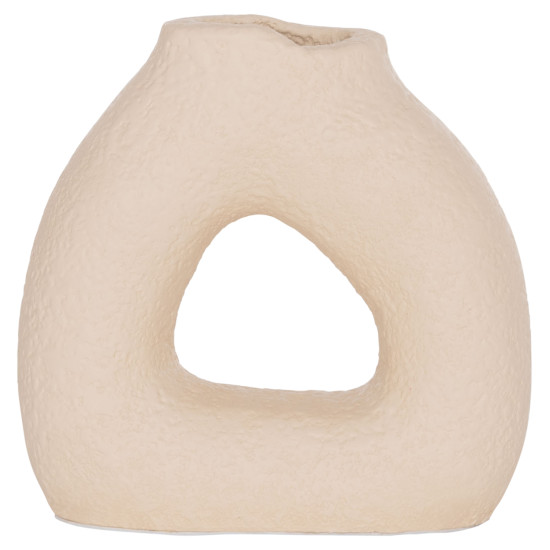 Επιτραπεζιο διακοσμητικο βαζο decant hm4667.02s τερακοτα σε κρεμ--17.5x6.5x17υεκ. **