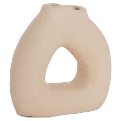 Επιτραπεζιο διακοσμητικο βαζο decant hm4667.02s τερακοτα σε κρεμ--17.5x6.5x17υεκ. **