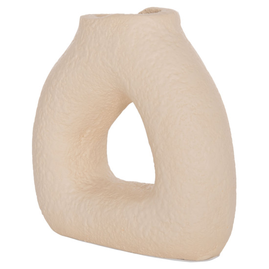 Επιτραπεζιο διακοσμητικο βαζο decant hm4667.02s τερακοτα σε κρεμ--17.5x6.5x17υεκ. **