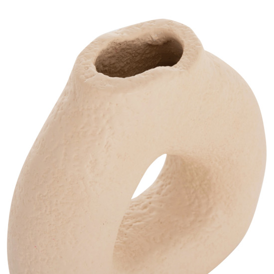 Επιτραπεζιο διακοσμητικο βαζο decant hm4667.02s τερακοτα σε κρεμ--17.5x6.5x17υεκ. **