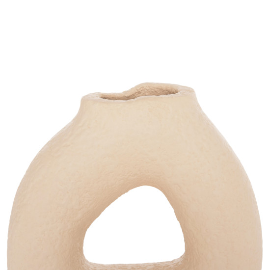 Επιτραπεζιο διακοσμητικο βαζο decant hm4667.02s τερακοτα σε κρεμ--17.5x6.5x17υεκ. **