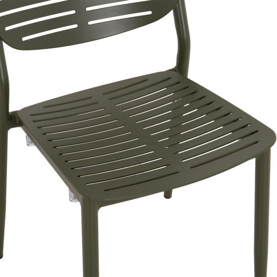 Καρεκλα τραπεζαριασ hilliard hm6645.07 αλουμινιο olive green 46x54x78υεκ **