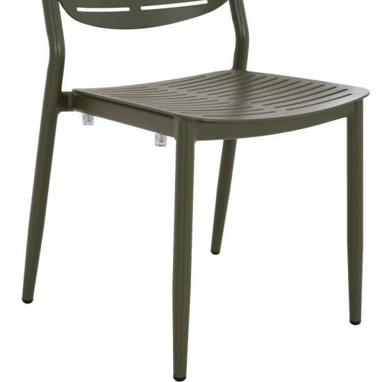 Καρεκλα τραπεζαριασ hilliard hm6645.07 αλουμινιο olive green 46x54x78υεκ **