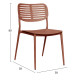 Καρεκλα τραπεζαριασ hilliard hm6645.08 αλουμινιο σε terracotta 44.5x58x80υεκ **