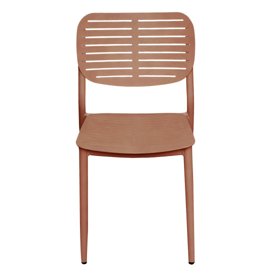 Καρεκλα τραπεζαριασ hilliard hm6645.08 αλουμινιο σε terracotta 44.5x58x80υεκ **