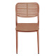 Καρεκλα τραπεζαριασ hilliard hm6645.08 αλουμινιο σε terracotta 44.5x58x80υεκ **