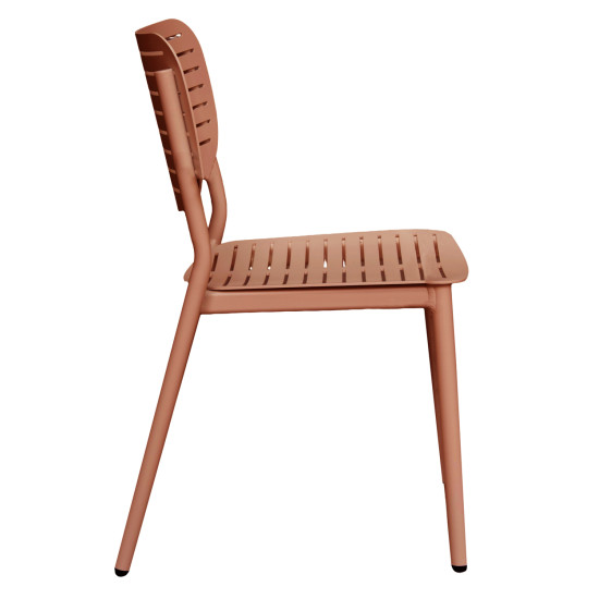 Καρεκλα τραπεζαριασ hilliard hm6645.08 αλουμινιο σε terracotta 44.5x58x80υεκ **